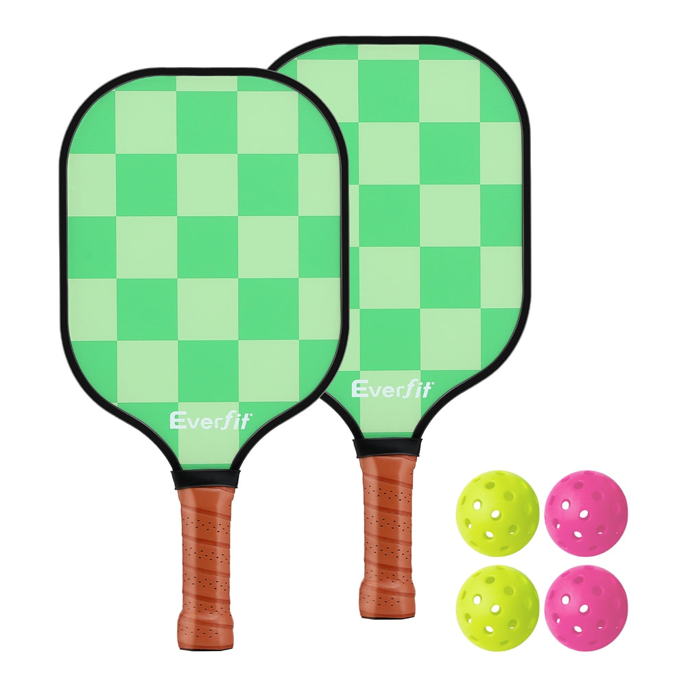 Everfit Pickleball Paddle Set Fiberglass with Balls Bag Tournament Kit 2PCS Pickle Balls Rackets - SuperSaverAU - view 1