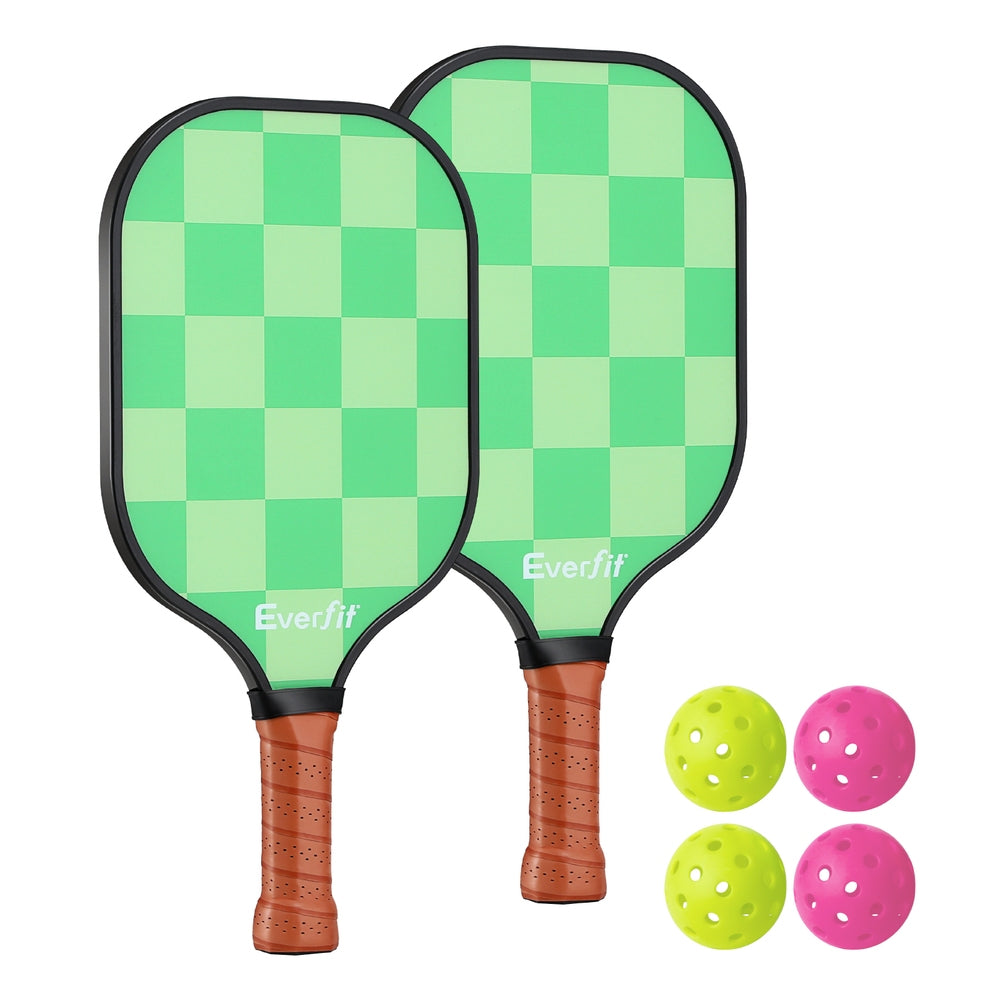 Everfit Pickleball Paddle Set Fiberglass with Balls Bag Tournament Kit 2PCS Pickle Balls Rackets - SuperSaverAU - view 3