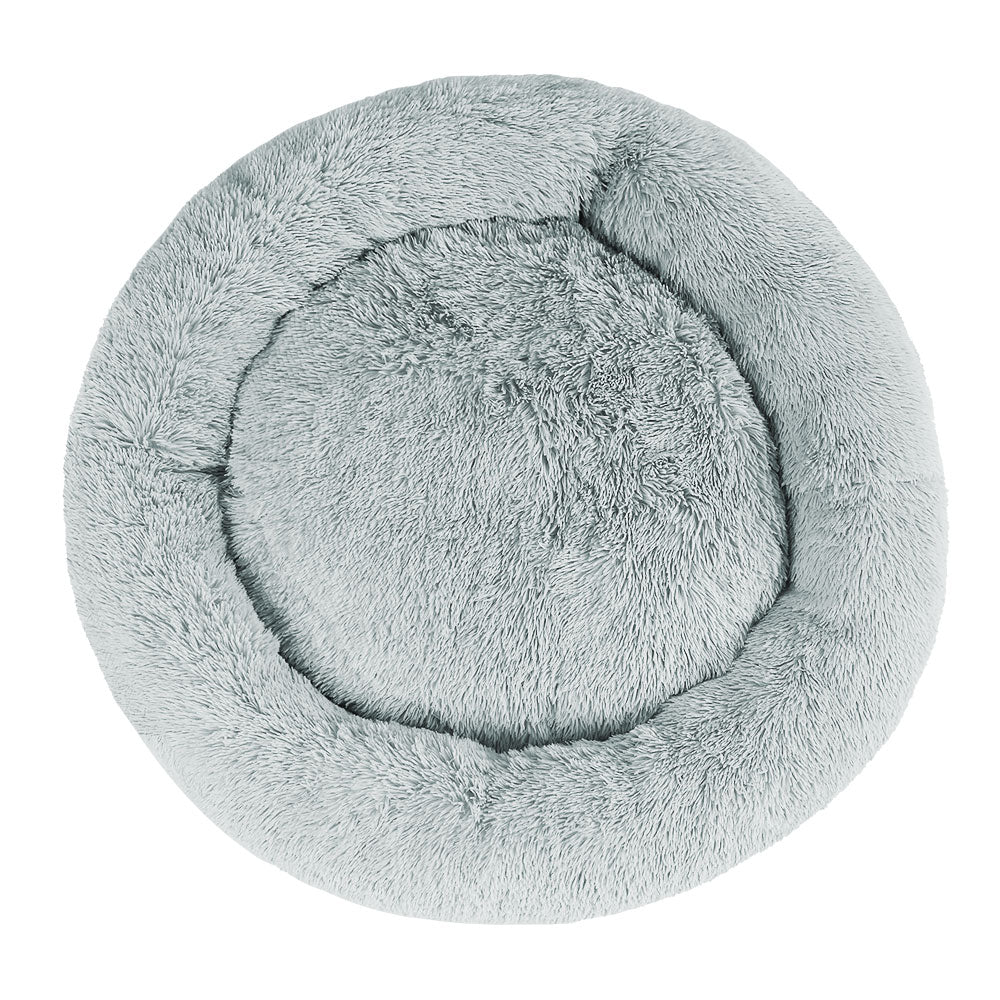 i.Pet Extra Large Pet Bed 110cm Soft Plush Light Grey with Non-Slip Base - SuperSaverAU - view 3