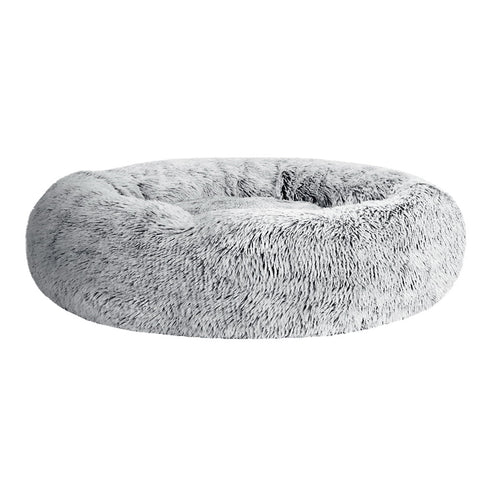 i.Pet Large Pet Bed 90cm Soft Plush Light Charcoal, Non-Slip, Washable Cover - SuperSaverAU - view 1