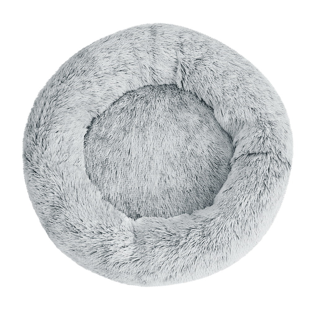 i.Pet Large Pet Bed 90cm Soft Plush Light Charcoal, Non-Slip, Washable Cover - SuperSaverAU - view 3