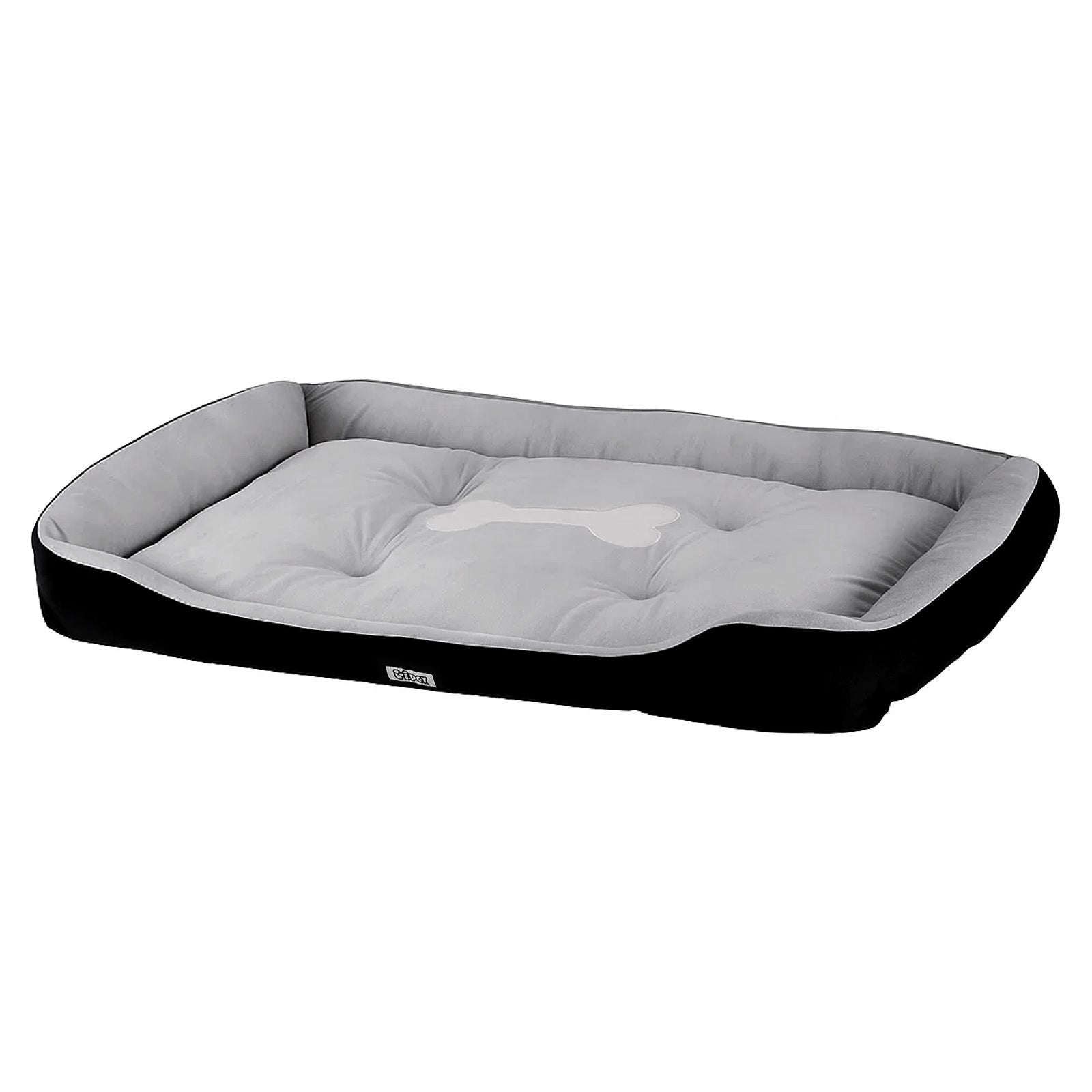 i.Pet XL Washable Pet Bed with PP Cotton Cushion - Grey & Black