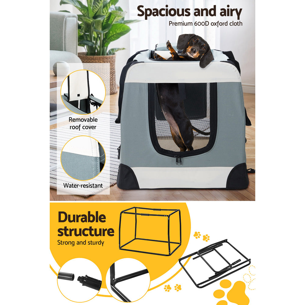 i.Pet 2XL Pet Carrier Soft Crate 90x61CM Portable Foldable for Dogs Cats - SuperSaverAU - view 5