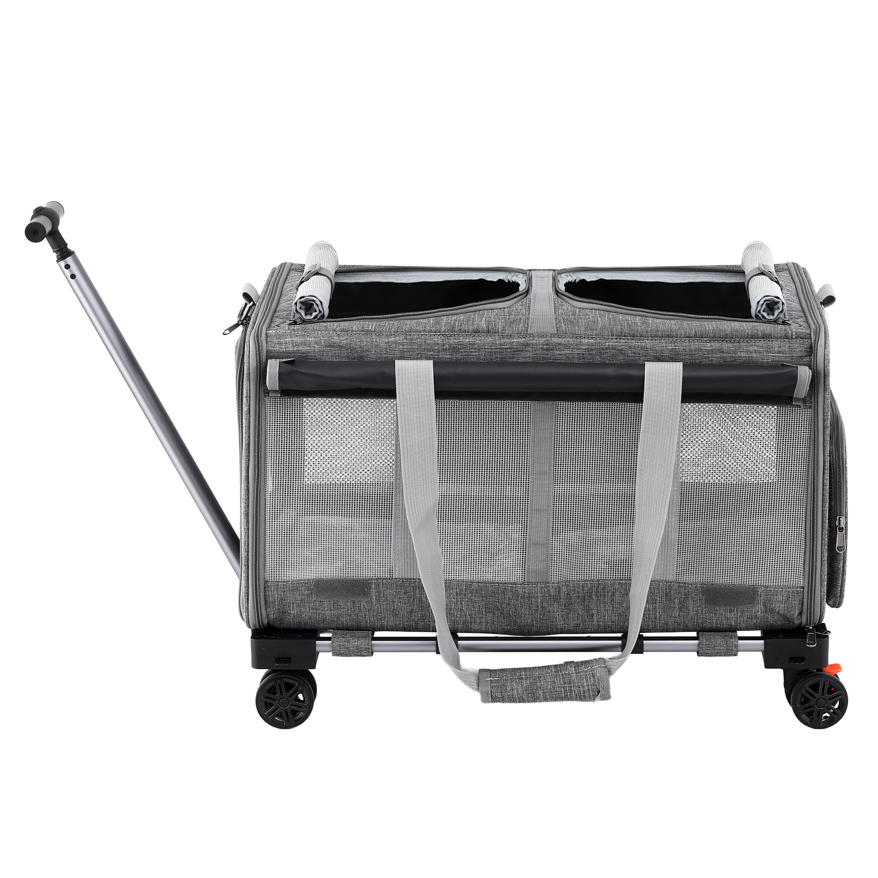 i.Pet Pet Carrier Trolley with Swivel Wheels - Grey 50kg