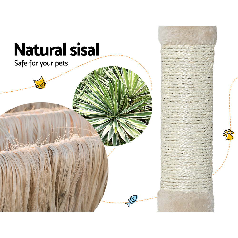 i.Pet Cat Tree 69cm Small-Sized Three-Level Scratching Post with Bed & Hammock - SuperSaverAU - view 5