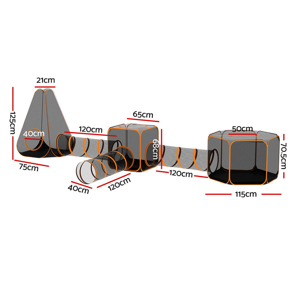 i.Pet 6-in-1 Pet Playpen, Portable Nylon Mesh, 76cm x 76cm x 122cm - SuperSaverAU - view 2