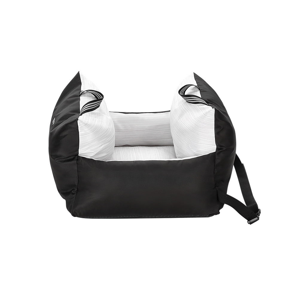 i.Pet Waterproof Dog Car Seat Booster Bed - Black Grey