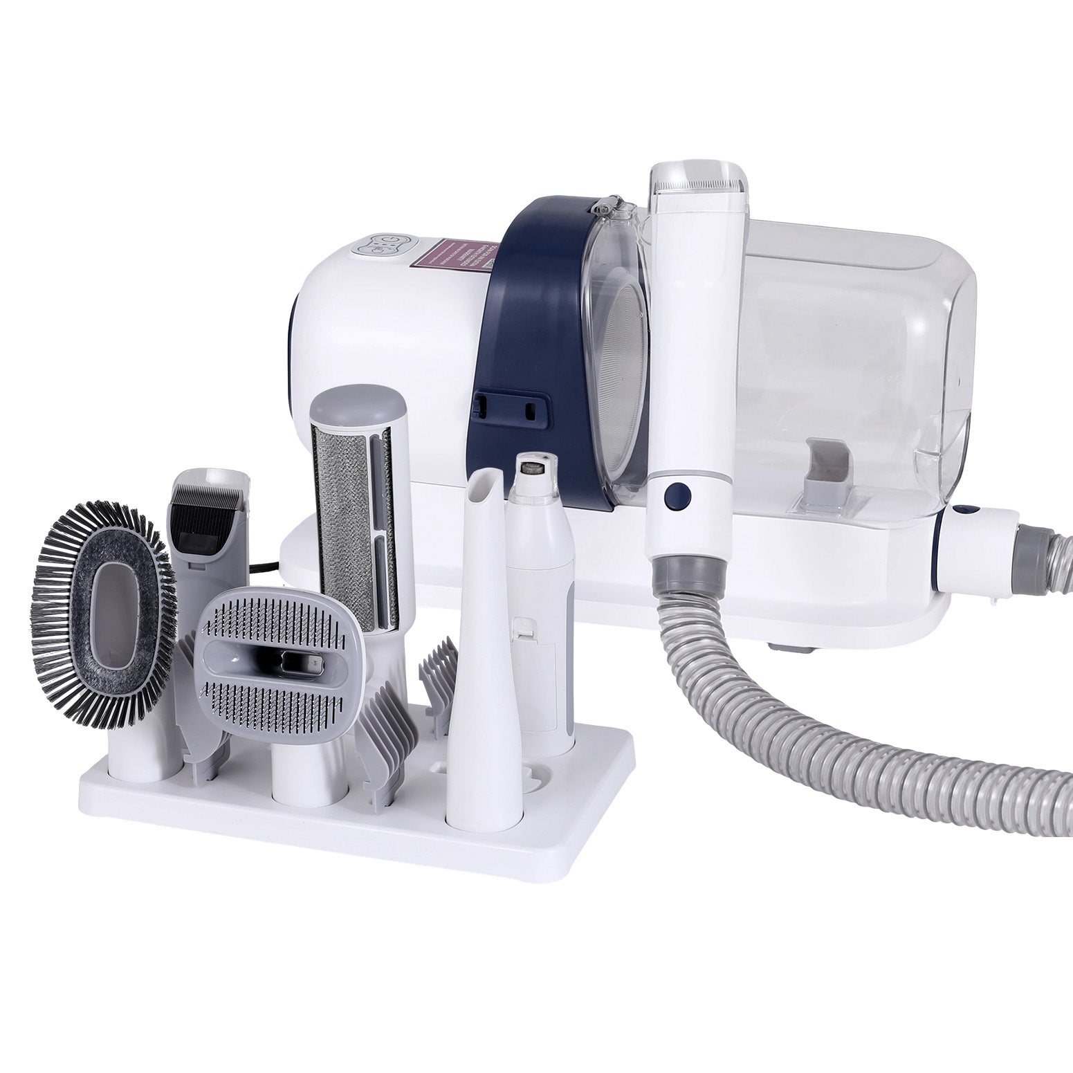i.Pet 7-in-1 Pet Grooming Vacuum Kit with Clippers - White