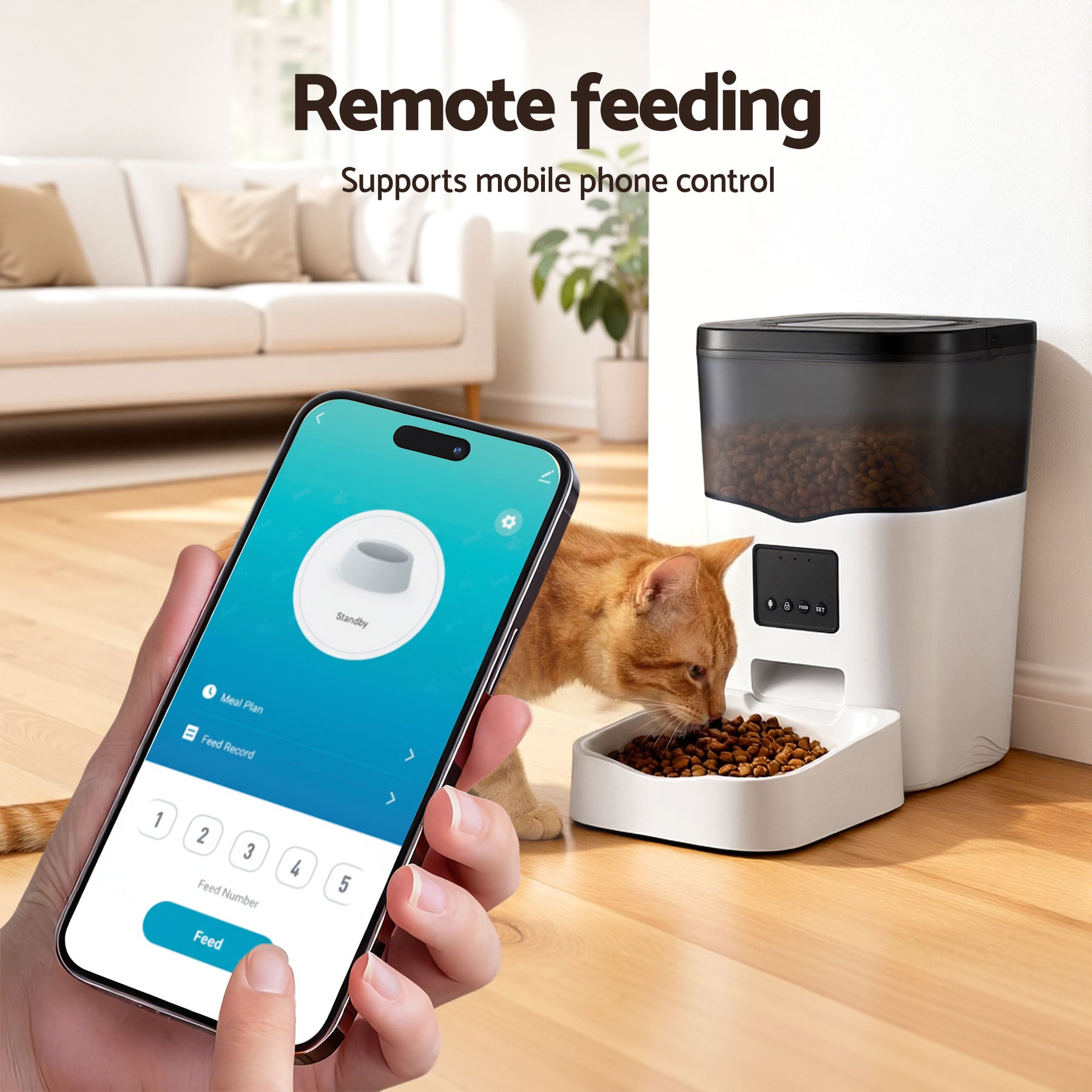 i.Pet Automatic Pet Feeder 3L WiFi Control for Dogs & Cats, 1-12 Portions - SuperSaverAU - view 5