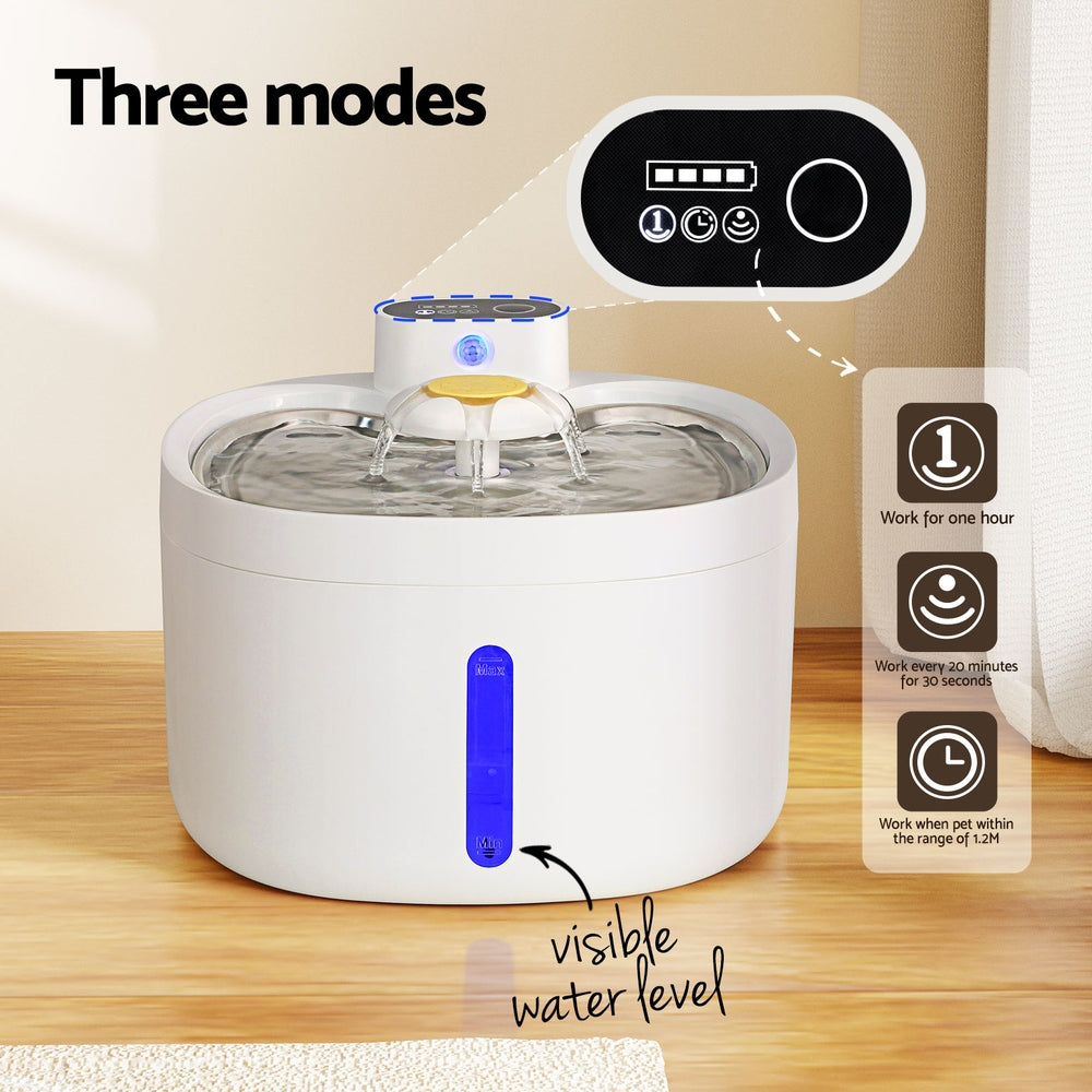 i.Pet Automatic Pet Water Fountain & Feeder with Sensor - 2.6L