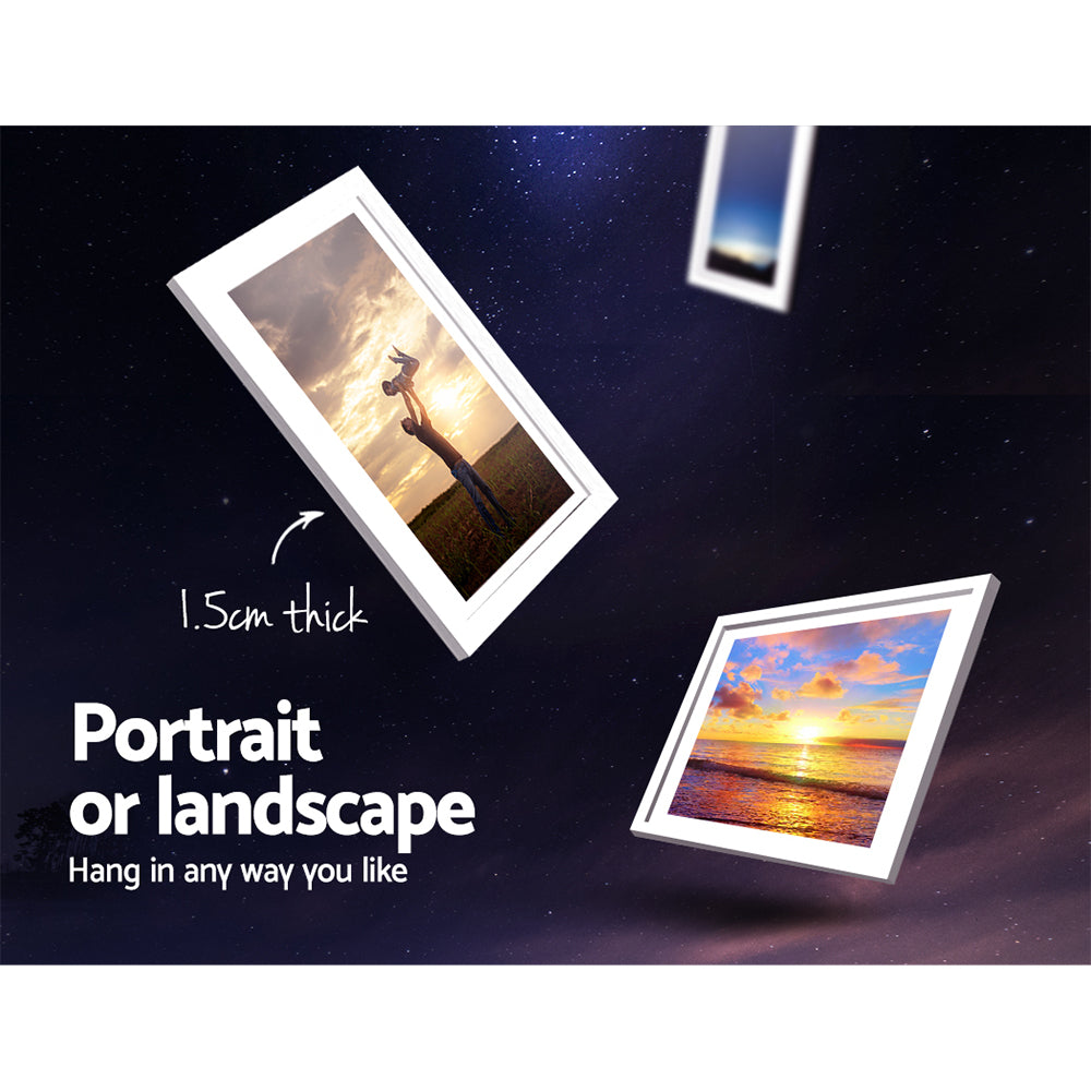 Artiss 11PCS Photo Frame Set 5x7" 6x8" 8x10" White, Durable Polymer, Hanging Accessories - SuperSaverAU - view 3