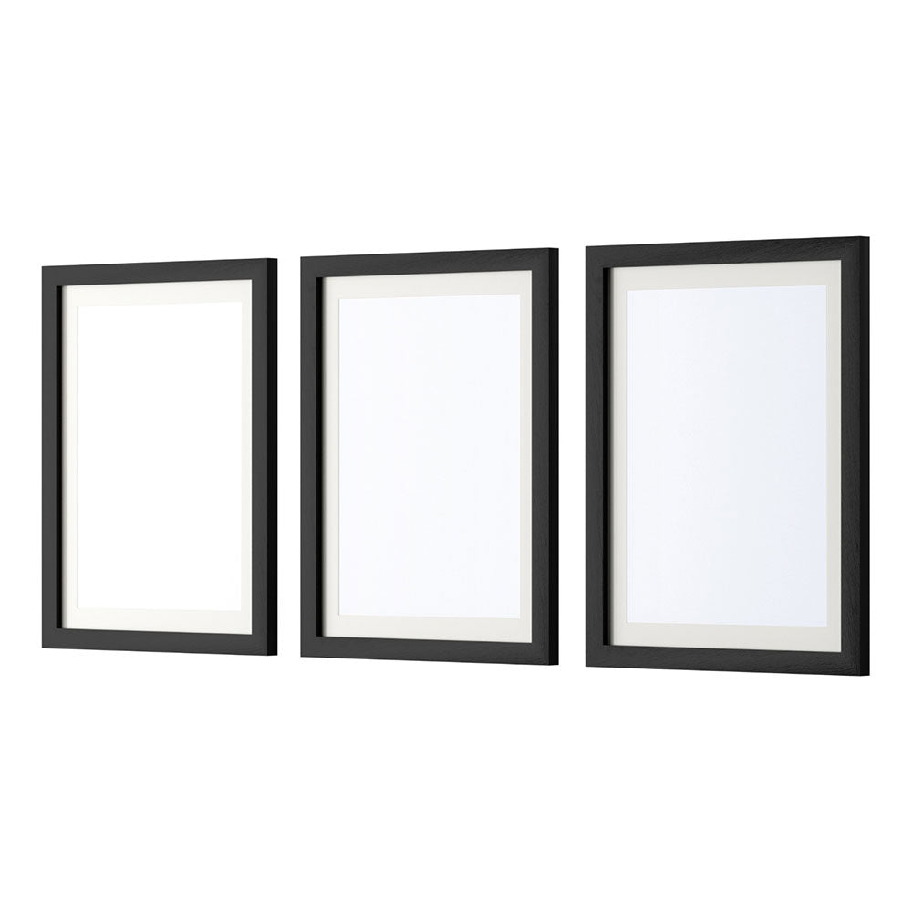 Artiss 3-Piece Photo Frame Set for 10"x14" Prints, Black, Durable MDF, Wall Hanging - SuperSaverAU - view 3