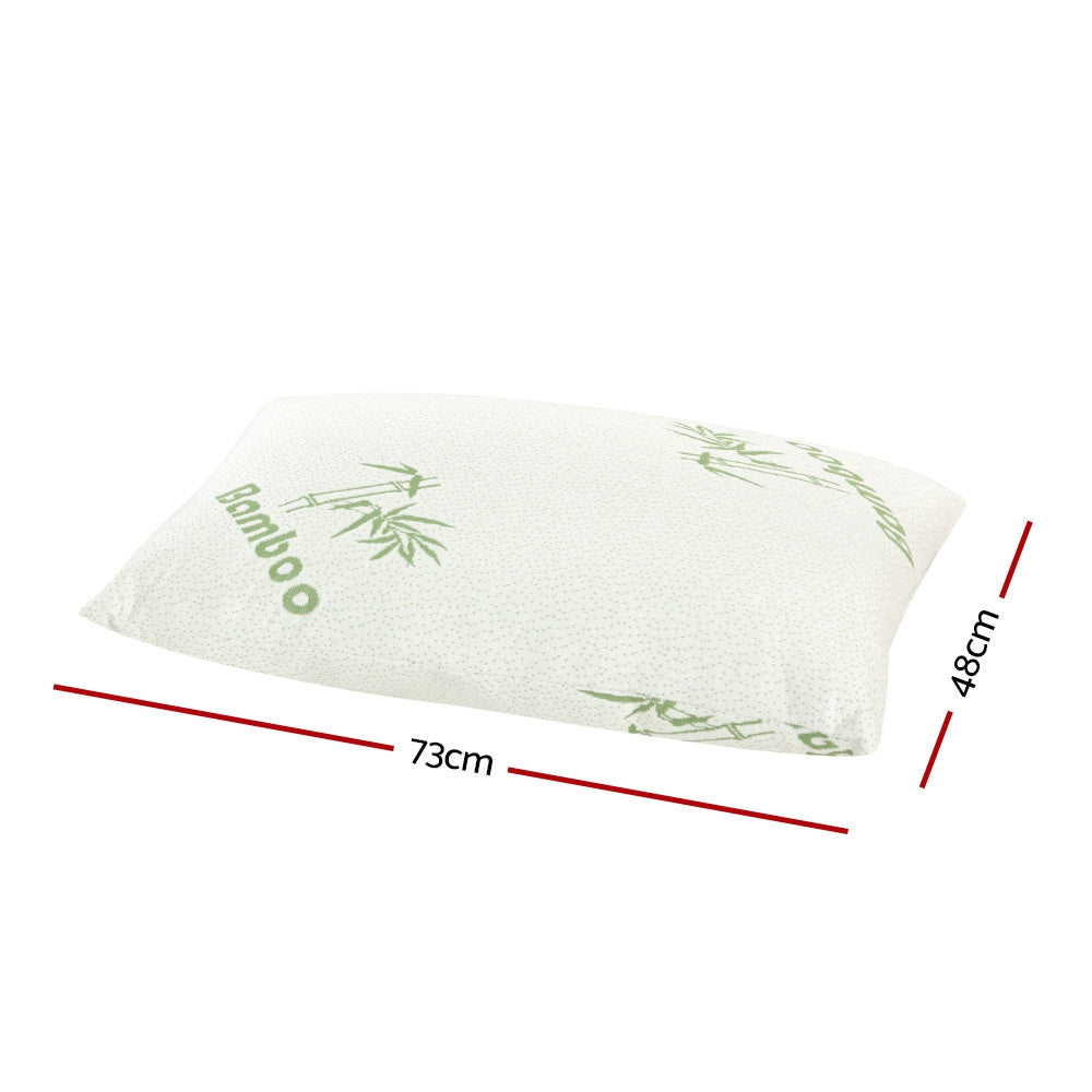 Giselle Bedding 4 Pack Bamboo Pillows - Firm & Medium for Side/Back Sleepers - SuperSaverAU - view 2