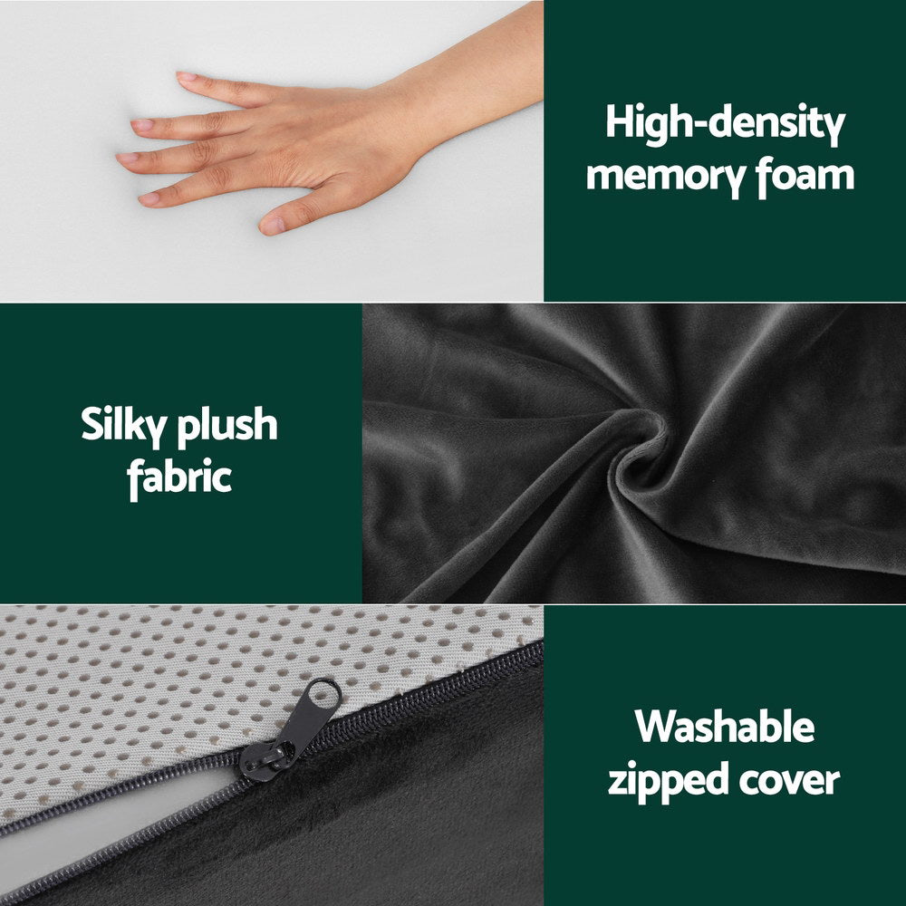 Giselle Bedding Memory Foam Footrest Cushion - Black