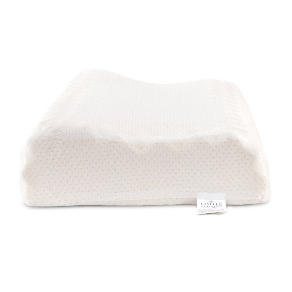 Giselle Bedding Natural Latex Pillow Twin Pack 60x36cm, Anti-Dust Mite, Washable Cover - SuperSaverAU - view 3