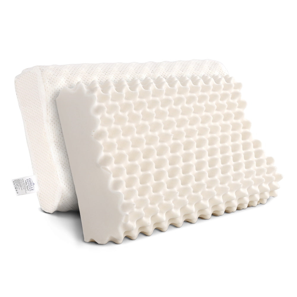 Giselle Bedding Natural Latex Pillow Twin Pack 60x36cm, Anti-Dust Mite, Washable Cover - SuperSaverAU - view 6