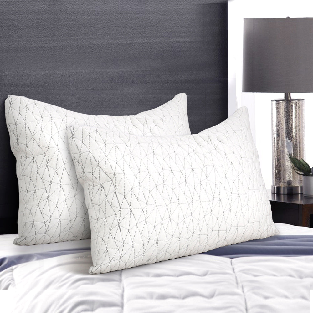Giselle Bedding Memory Foam Pillow King Size Twin Pack - Gel-Infused, Hypoallergenic - SuperSaverAU - view 1