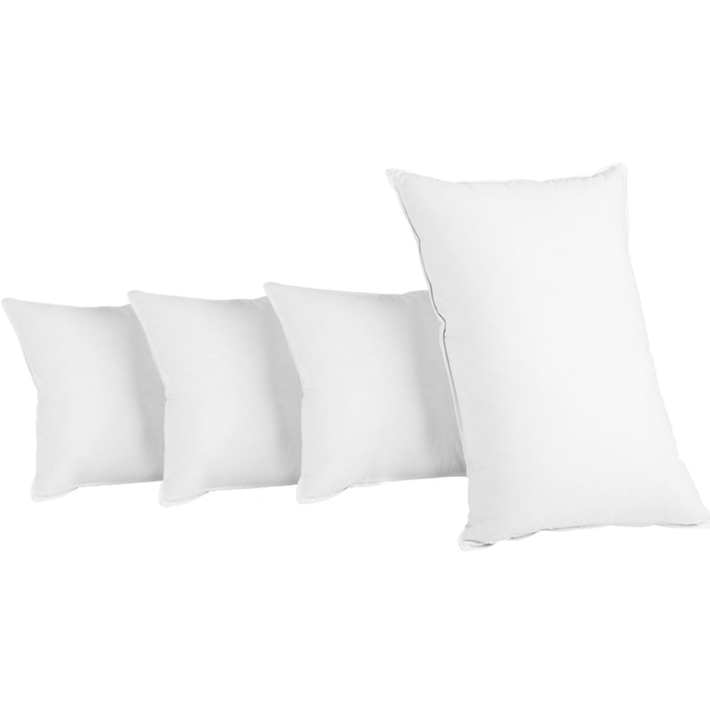 Giselle Bedding Set of 4 Pillows 48x73cm - 2 Firm & 2 Medium, Cotton Cover - SuperSaverAU - view 7