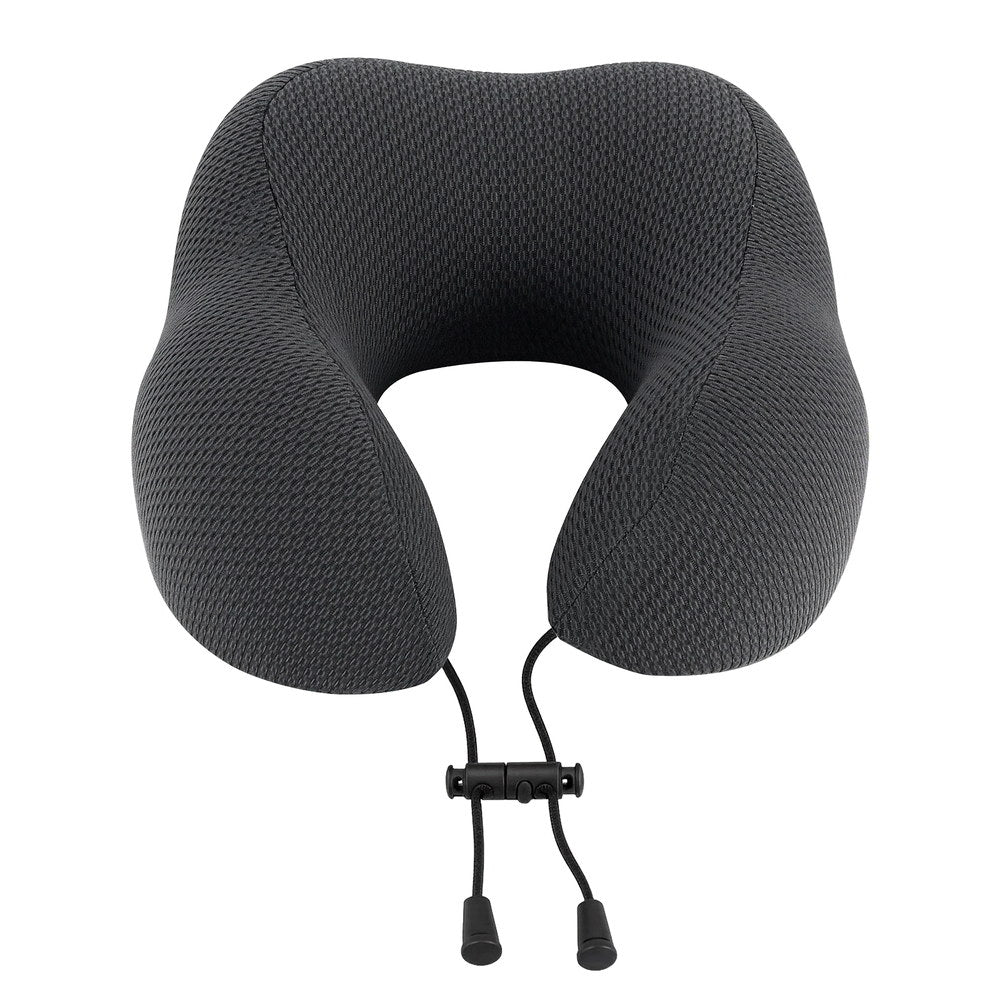 Giselle Bedding Travel Neck Pillow U-Shape Memory Foam 44x27x13cm Black - SuperSaverAU - view 3