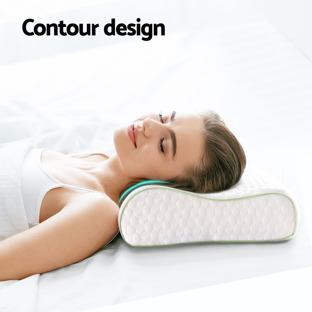 Giselle Bedding Memory Foam Pillow 60cm x 40cm - Ergonomic, Removable Cover - SuperSaverAU - view 4