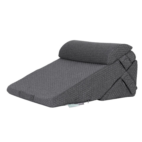 Giselle Bedding Adjustable Wedge Pillow 56*57*30 cm, Cooling Gel Memory Foam, Removable Cover - SuperSaverAU - view 1