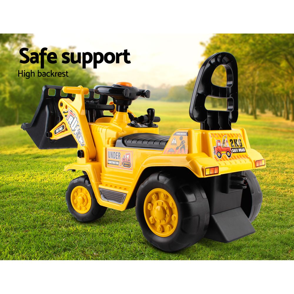 Keezi Ride On Car Toys Kids Excavator Bulldozer Sandpit Digger Car Pretend Play - SuperSaverAU - view 4