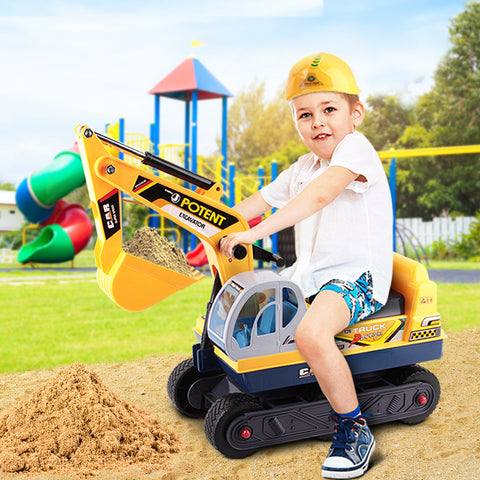 Keezi Ride On Car Toys Kids Excavator Digger Sandpit Bulldozer Car Pretend Play - SuperSaverAU - view 1