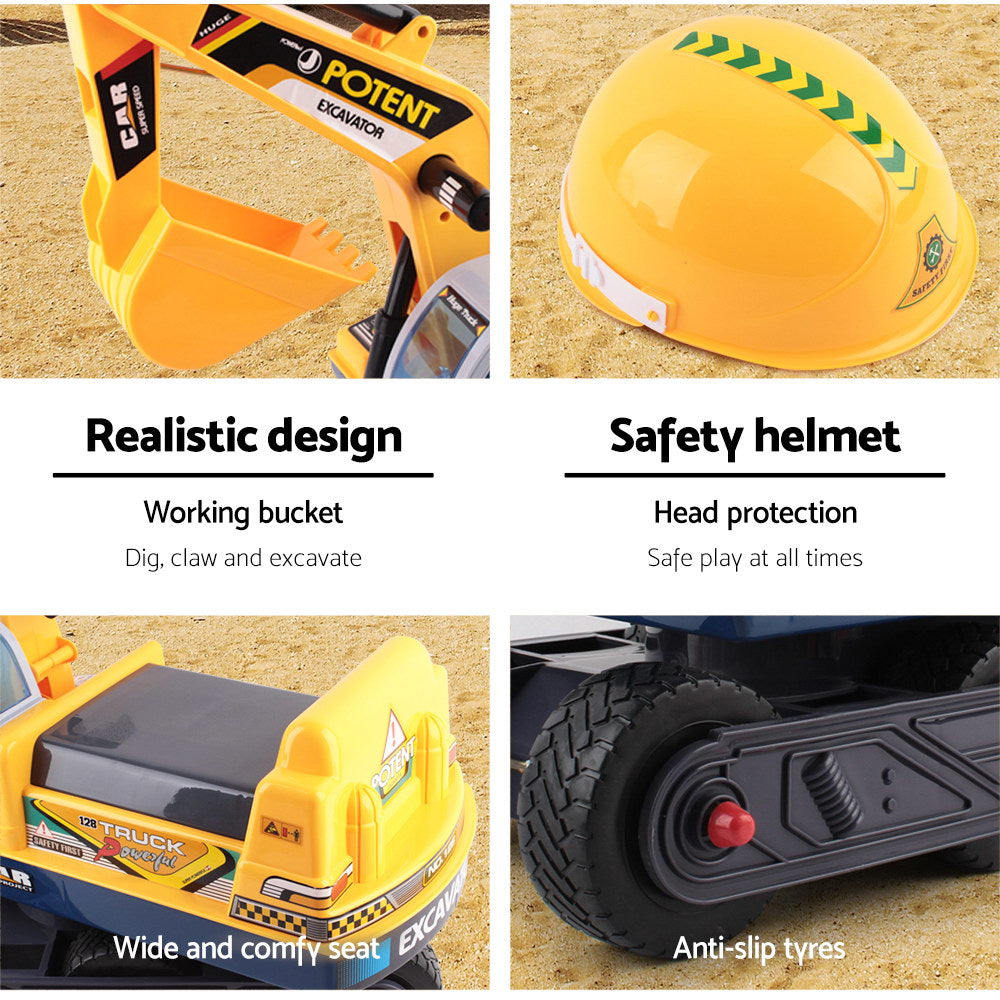Keezi Ride On Car Toys Kids Excavator Digger Sandpit Bulldozer Car Pretend Play - SuperSaverAU - view 5