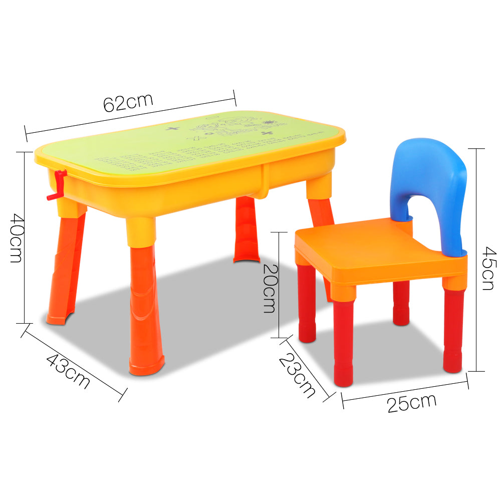 Keezi Kids Sandpit Pretend Play Set Sand Water Table Chair Outdoor Beach Toy - SuperSaverAU - view 2