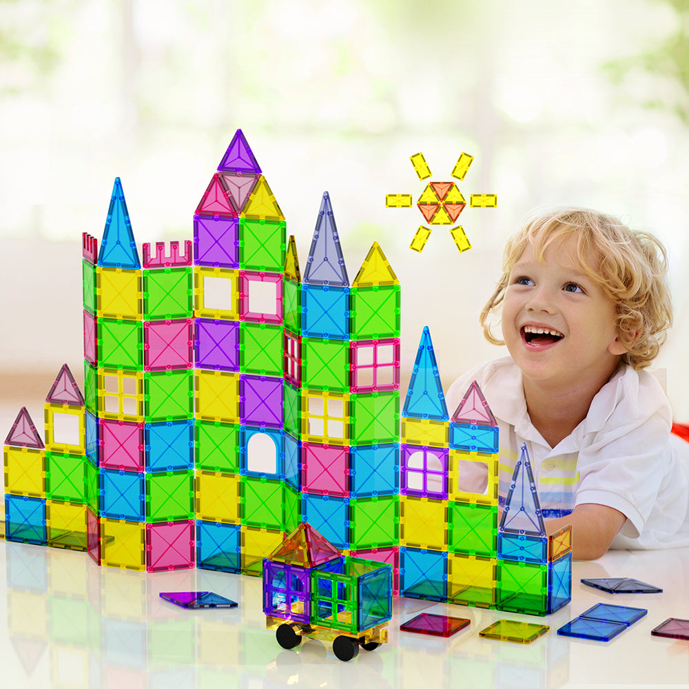 Keezi 100pcs Kids Magnetic Tiles Blocks Building Educational Toys Children Gift - SuperSaverAU - view 6