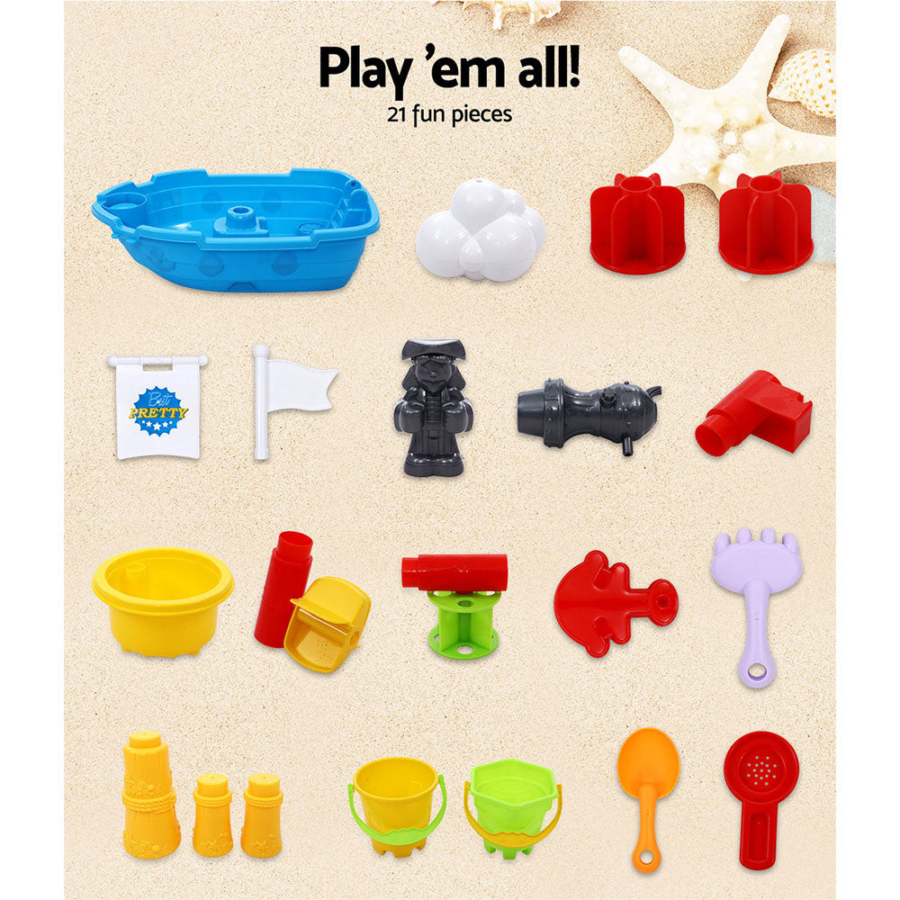 Keezi Kids Sandpit Pretend Play Set Outdoor Toys Water Table Activity Play Set - SuperSaverAU - view 6