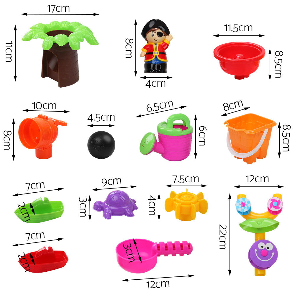 Keezi Kids Sandpit Pretend Play Set Sand Water Table Outdoor Beach Toy Children - SuperSaverAU - view 3