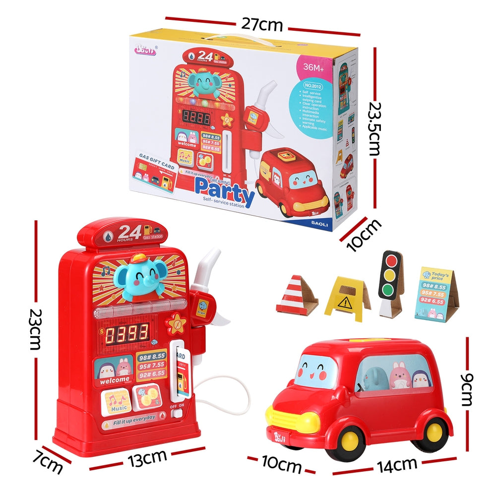 Keezi Kids Gas Petrol Station Pumper Pretend Play Toys Car Music Card Playset - SuperSaverAU - view 2