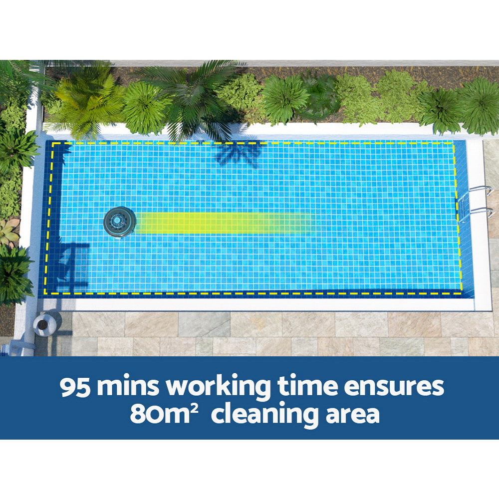 Aqua Buddy Robotic Pool Cleaner 80m Cordless with Long Battery Life & Self-Parking - SuperSaverAU - view 5