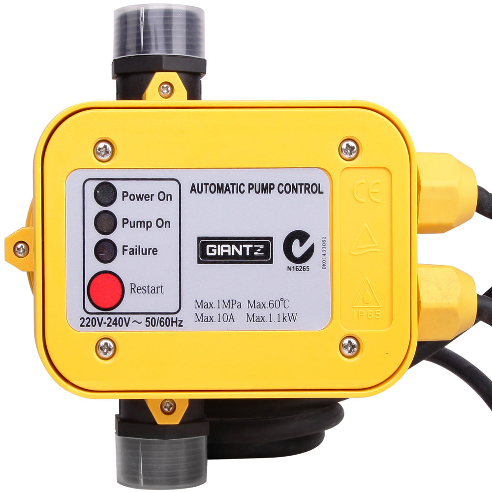 Giantz Water Pressure Pump Controller Auto Switch Control Electric Electronic Yellow - SuperSaverAU - view 7