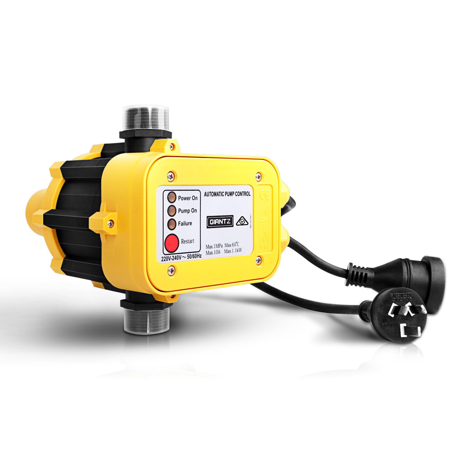 Giantz Water Pressure Pump Controller Auto Switch Control Electric Electronic Yellow - SuperSaverAU - view 8