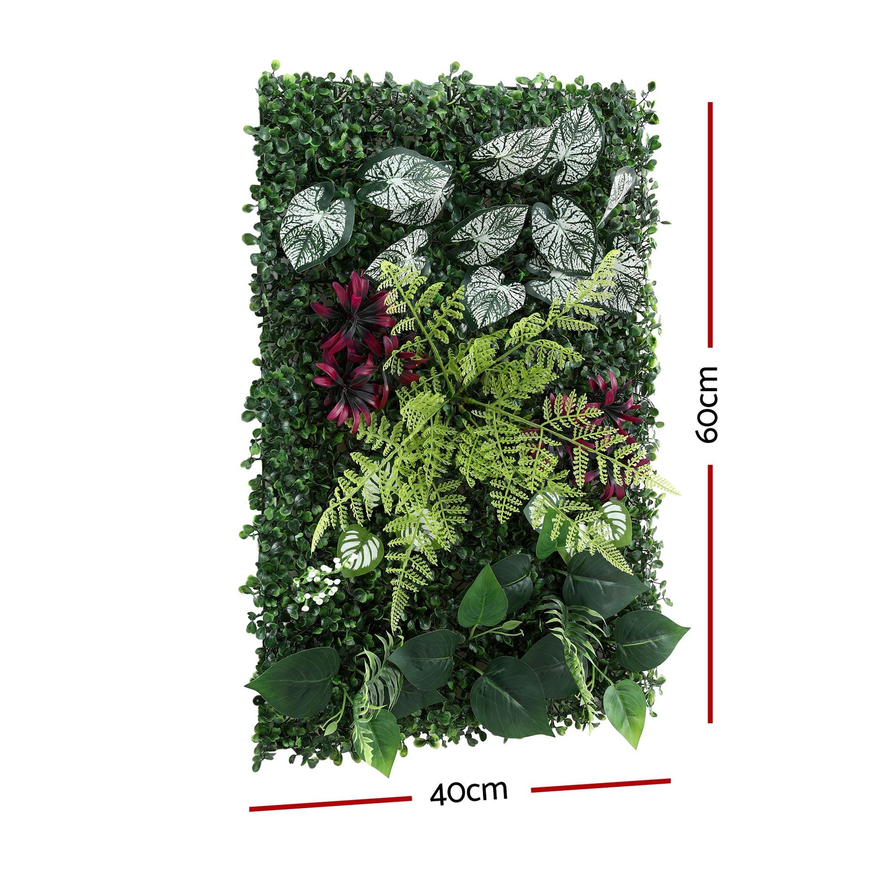 Gardeon Artificial Plant Wall Panels – Flower 40 x 60cm, 4 Pack