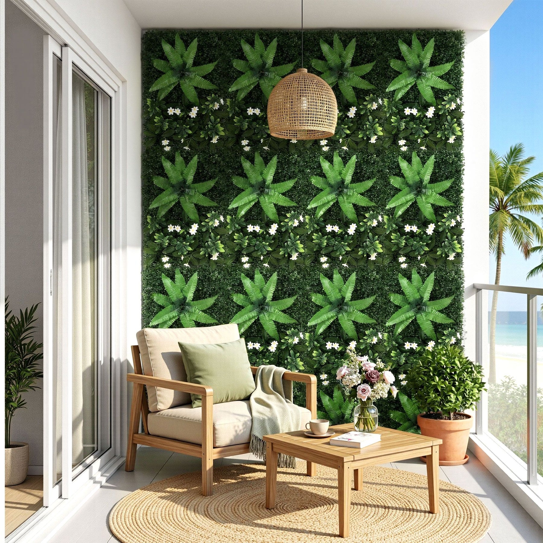 Gardeon Artificial Plant Wall Panels – Leaf 40 x 60cm, 4 Pack