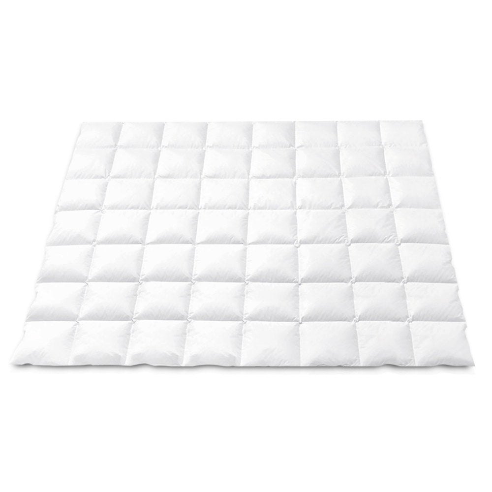 Giselle Bedding Duck Down Feather Quilt 700GSM Double - Lightweight, Cotton Cover - SuperSaverAU - view 1