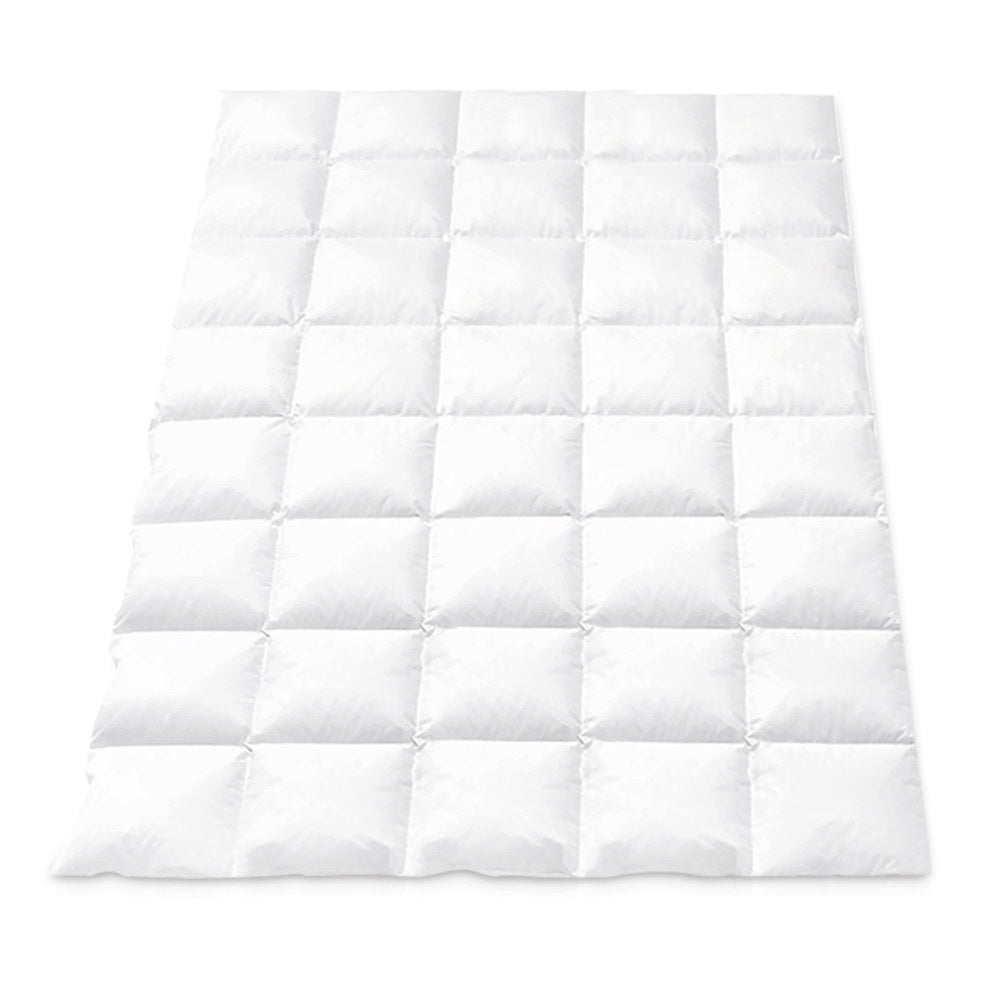 Giselle Bedding Duck Down Feather Quilt 700GSM Single - Lightweight, Cotton Cover - SuperSaverAU - view 1