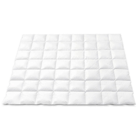 Giselle Bedding Goose Down Feather Quilt 800GSM Double - Lightweight, Cotton Cover - SuperSaverAU - view 1