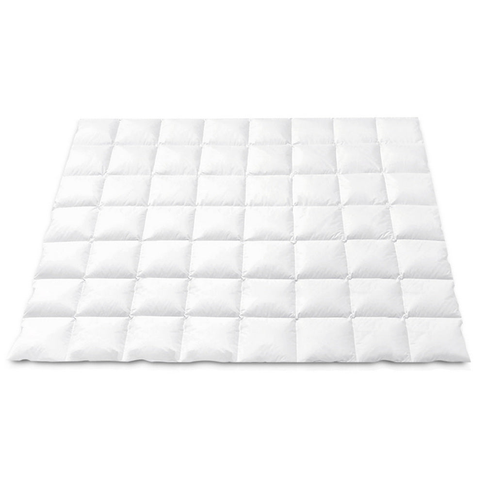 Giselle Bedding Goose Down Feather Quilt 800GSM Double - Lightweight, Cotton Cover - SuperSaverAU - view 1