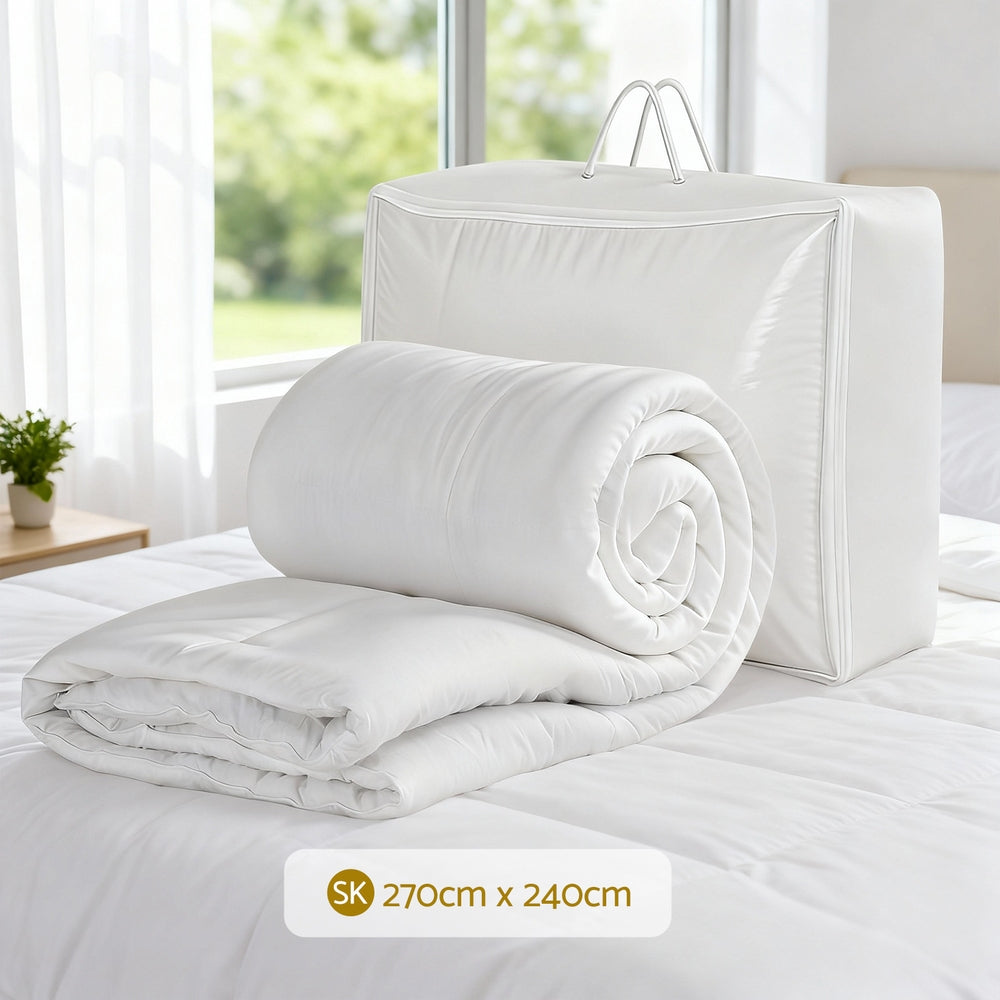 Giselle Bedding Super King Size 400GSM Microfibre Quilt All Season Comforter - SuperSaverAU - view 3