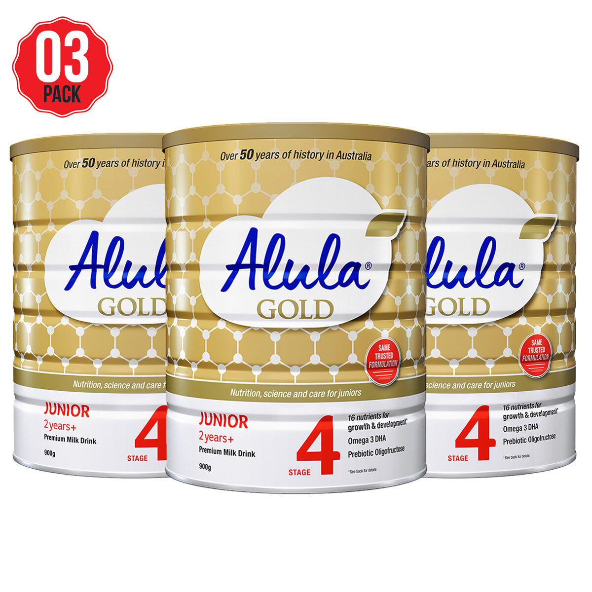 Alula Gold Stage 4 Infant Formula 3 x 900g - SuperSaverAU - view 1