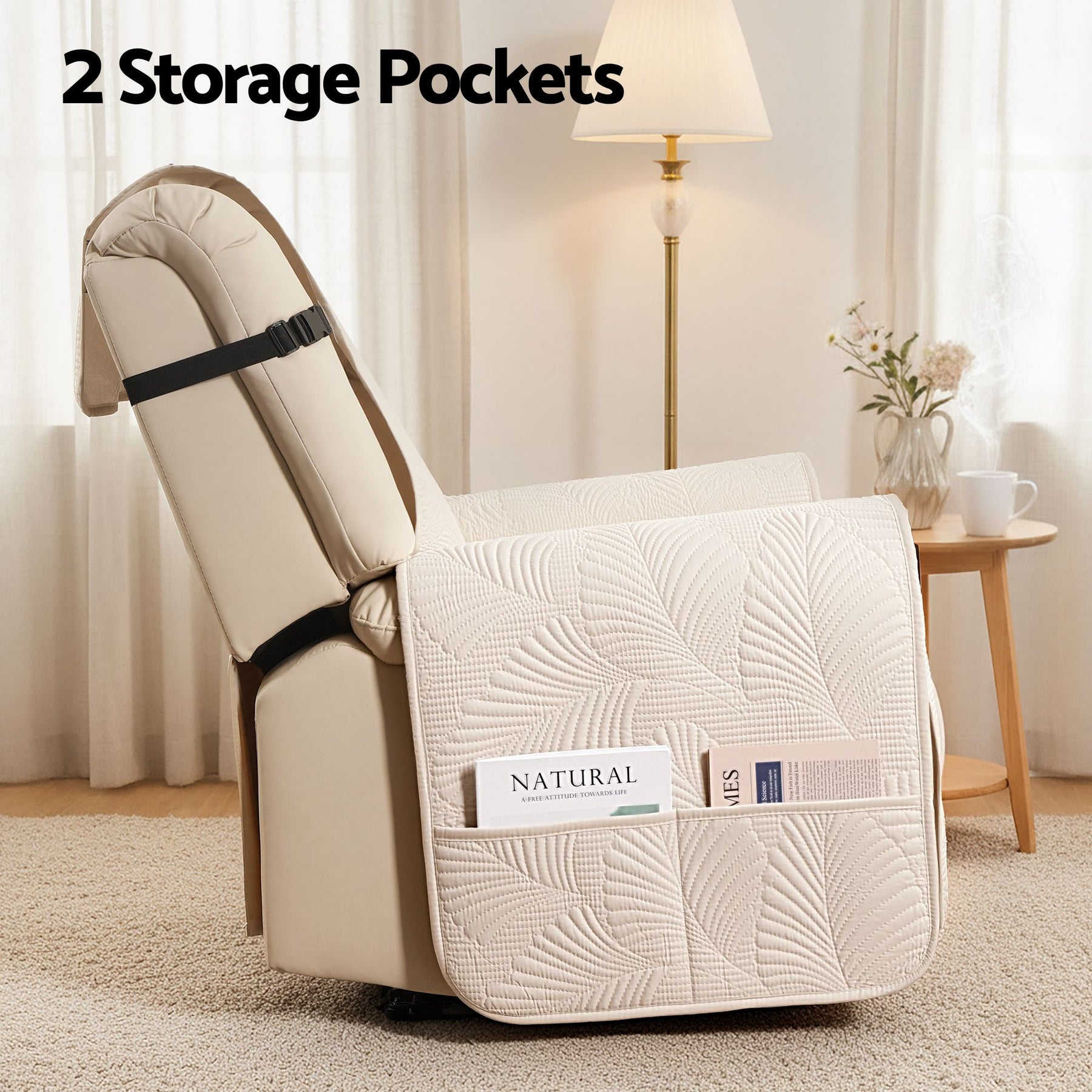 Artiss Waterproof Quilted Recliner Chair Cover