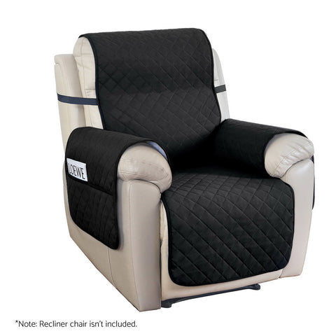 Artiss 100% Water Resistant Recliner Chair Cover 1 Seater Black - SuperSaverAU - view 1