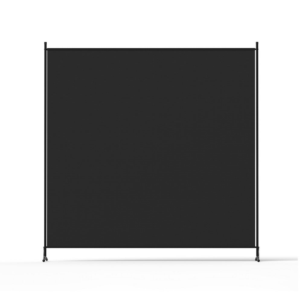 Artiss 175x180cm Black Fabric Room Divider Screen - SuperSaverAU - view 3