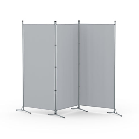 Artiss 3-Panel Room Divider - 260x180cm Grey Fabric Screen - SuperSaverAU - view 1