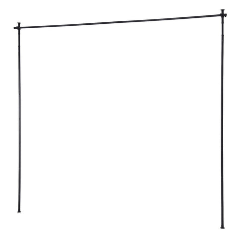 Artiss Black Extendable Room Divider Curtain Rod Adjustable Privacy Stand