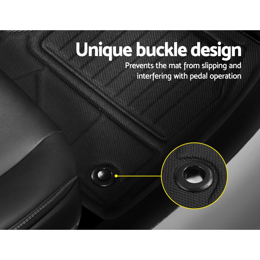 Weisshorn Toyota RAV4 Rubber Floor Mats Black 2019-2022